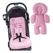 Kit Almofada Para Carrinho E Bebê Conforto - Rosa Foto  mini 1