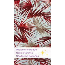 Kit Almofadas Decorativa Grandes 60x60 Folhas Vermelhas Luxo Cor Vermelho Foto mini 4