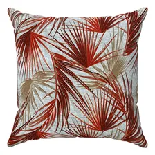 Kit Almofadas Decorativa Grandes 60x60 Folhas Vermelhas Luxo Cor Vermelho Foto mini 2