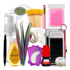 Kit Alongamento De Cílios Iniciante Fio A Fio E Volume Russo Foto  mini 1