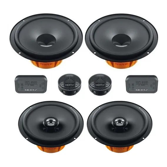 Kit Alto Falante 2 Vias Hertz Dsk 165.3 + Coaxial Dcx 165 Cor Preto Foto 1