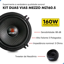 Kit Alto Falante 2 Vias Ophera Mezzo 160.5 160w Rms 5 Pol Foto mini 3