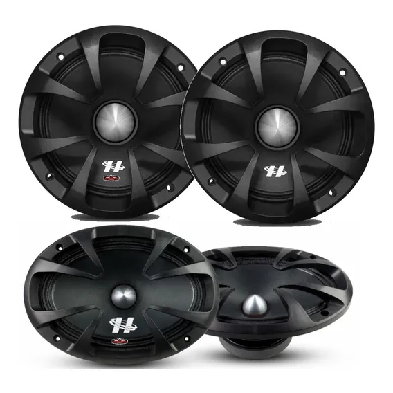 Kit Alto Falante 6x9 Hurricane 460w Rms + Par 6 Pol 500w Rms Foto 1