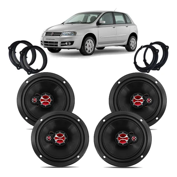 Kit Alto Falante Foxer Stilo 6 Pol 240w + Radio Mp3- Foto 1