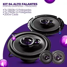 Kit Alto Falante Gol G3 G4 G5 G6 4 Portas Pioneer 5 E 6 200w Cor Preto Foto mini 4