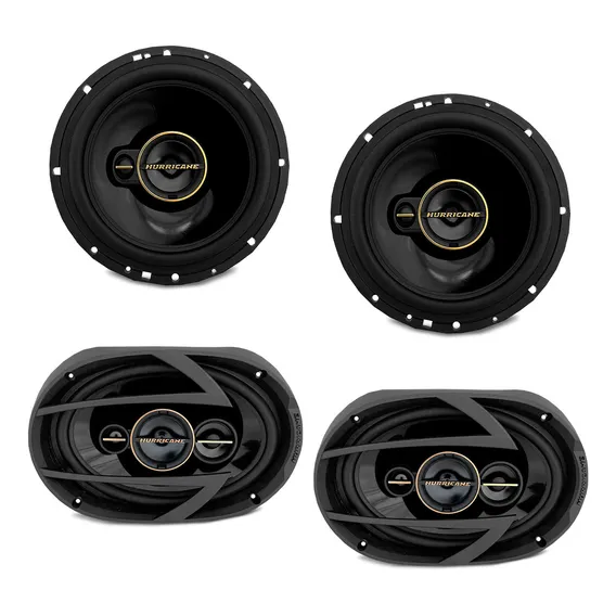 Kit Alto Falante Par 6x9 Par 6 Pol 380w Rms Aurum Hurricane Foto 1