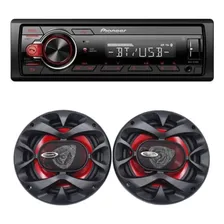 Kit Alto Falantes 5.25 Ecopower+radio Pioneer Mvh-s215bt Foto mini 1