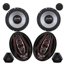 Kit Alto Falantes 6x9 Bicho Papão Bomber 350w Rms + Kit 2 V Cor Preto Foto  mini 1