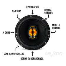 Kit Alto Falantes Portas + TampĂŁo 6x9 Quadriaxial 220w Rms Foto mini 3
