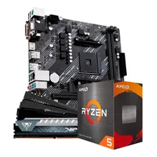 Kit Amd Ryzen 5 5600g Placa Mãe A520m Ddr4 Memoria Ram 32gb Foto  mini 1