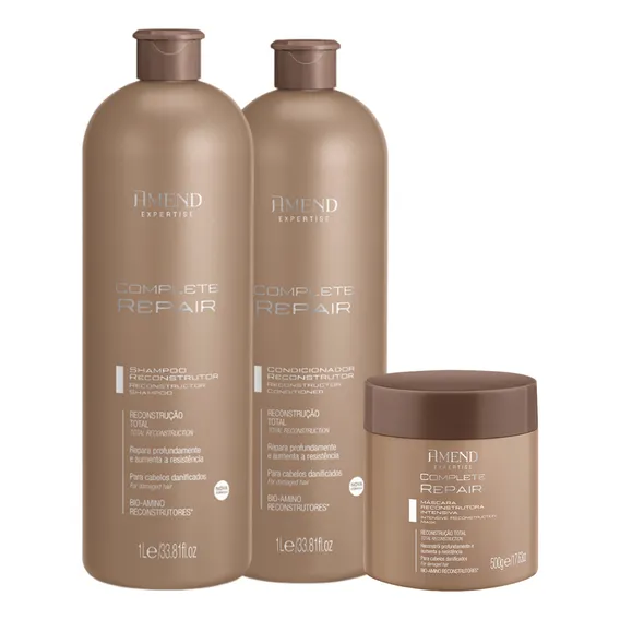 Kit Amend Complete Repair - Shamp 1l + Condic 1l + Masc 500g Foto 1