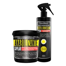 Kit Anabolizante Capilar Spray Reparador 400ml + Máscara 1kg Foto  mini 1
