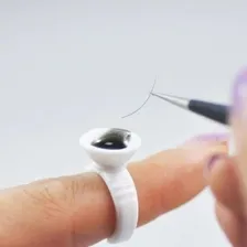 Kit Anel Batoque Rosa Descart. Microblading 500 Unid Pequeno Foto mini  3