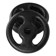 Kit Anilhas De Ferro Fundido Pintada ( 4x 4kg) P/barras Cor Preto Foto mini 4