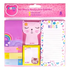 Kit Anotações De Gatinho Com 8 Peças Para Anotações - Fofy Foto mini 1