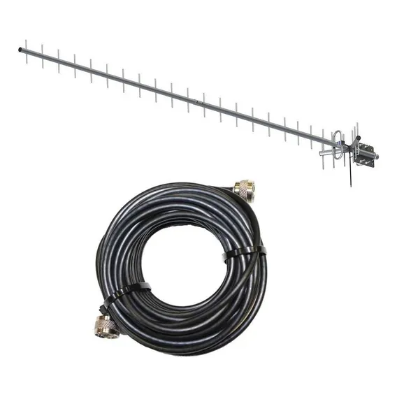Kit Antena De Celular P/ Repetidor De Sinal 20 Dbi 850 Mhz Foto 1