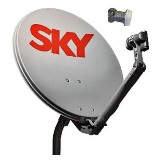 Kit Antena Ku 60 Cm Com Logo Sky Foto 1