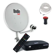 Kit Antena Parab贸lica Digital 60cm C/ Receptor Sat Hd Bs9900 Foto mini 1