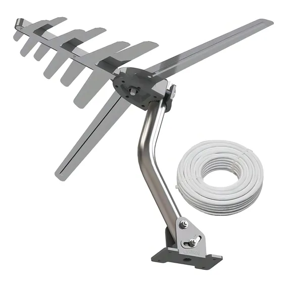 Kit Antena Sinal Externa Com Cabo E Mastro Brasforma Foto 1
