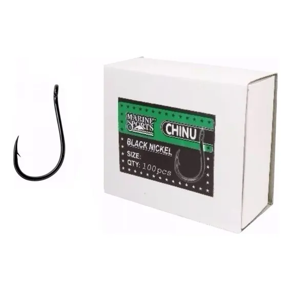 Kit Anzol Chinu Black Nickel M. Sports Nº 2 Ao 9 - 600 Peças Foto 1