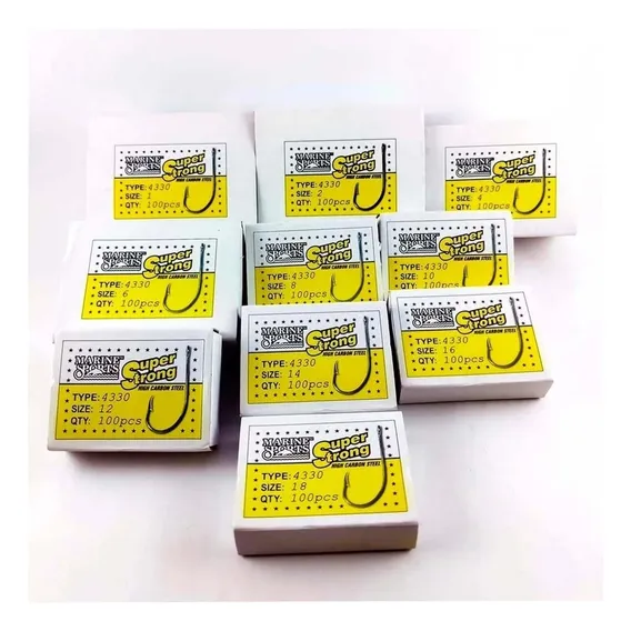 Kit Anzol Marine Sports 4330 Nº 1 Ao 18 Com 1.000 Unidades Foto 1