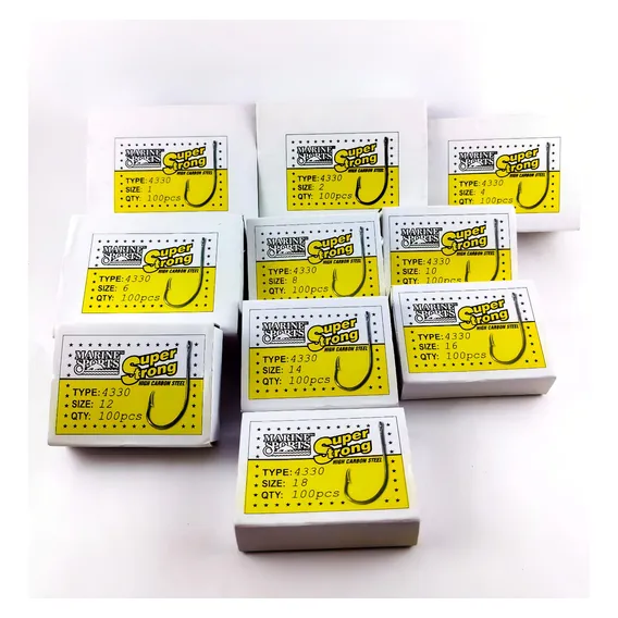 Kit Anzol Marine Sports Super Strong 4330 - 1 Ao 8 - 500un Foto 1