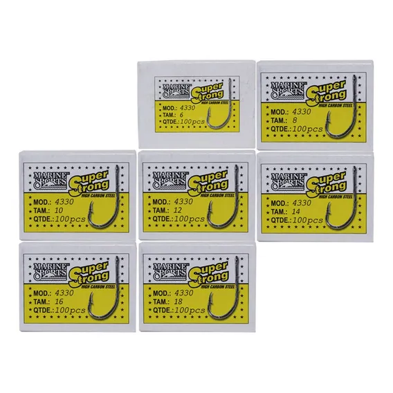 Kit Anzol Marine Sports Super Strong 4330 - 6 Ao 18 - 700un Foto 1