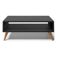 Kit Aparador Com Mesa De Centro Mônaco Pés Palito Preto Foto mini 4