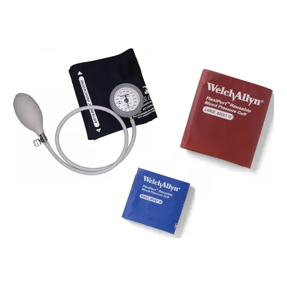 Kit Aparelho Pressão Ds44 Welch Allyn + Braçadeiras 10 E 12 Cor Cinza Azul Marinho Foto 1