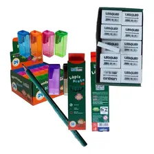 Kit Apontador C/deposito 12 Lápis Grafite Hbn2 Borracha N60 Cor Azul Foto mini 1
