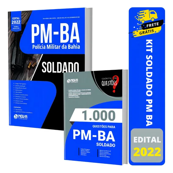 Kit Apostila Concurso Pm Ba - Soldado + Questões Foto 1