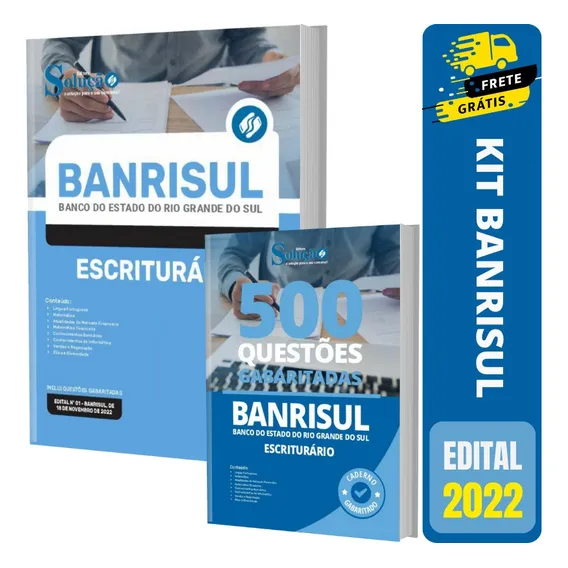 Kit Apostila Escriturário Banrisul + Caderno De Questões Foto 1