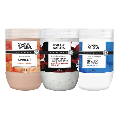 Kit Apricot Forte Creme Pimenta Negra E Neutro Dágua Natura Foto 1