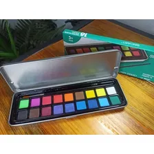 Kit Aquarela Pastilha 18 Cores + Bloco Canson +2 Water Brush Foto mini 4