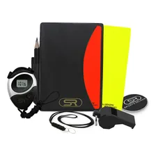 Kit Arbitro + Porta Cartão + Moeda + Cronometro + Apito Foto mini 1