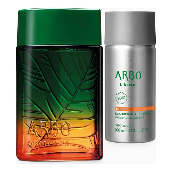 Kit Arbo Liberté: Deo Colônia Masculino 100ml + Refil 100ml Foto 1