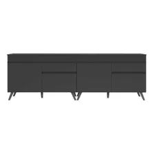 Kit Armário Cozinha Gabinete Pia Veneza Multimóveis Mp2159 Cor Preto Foto mini 3