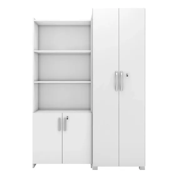 Kit Armário Escritório Espresso Móveis Cj56118/nt4020 Branco Foto 1