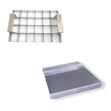 Kit Aro Cortador Brownie Com 24 Cav. 7x7cm + 2 Assadeiras Cor Cinza Foto mini 1