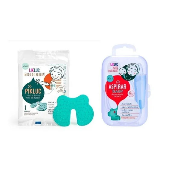 Kit Aspirar Baby Aspirador Nasal + Pikluc Para Vacina Alivio Cor Verde Foto 1