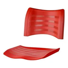 Kit Assento E Encosto Vermelho Cadeira Iso Fixa E Girat贸ria Foto mini 1