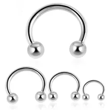 Kit Atacado 36 Piercing Ferradura Septo Helix Aço Cirúrgico Cor 6mm Prata Foto  mini 1
