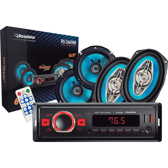 Kit Auto Rádio 1 Par Alto Falante 6'' 1 Par De 6x9'' 50w Foto 1