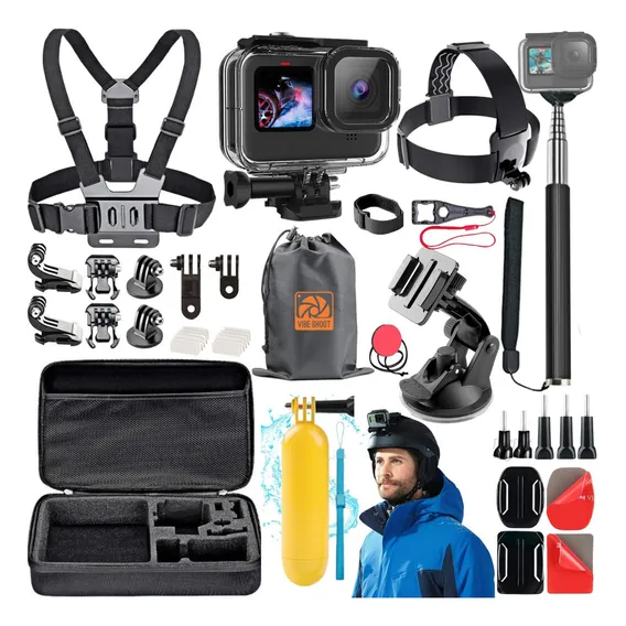 Kit Aventura Caixa Estanque Acess贸rio Gopro Hero 5 6 7 Black Foto 1