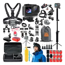 Kit Aventura P Gopro Hero 6 7 Complet Mosquetão Bastão 3 Way Foto mini 1
