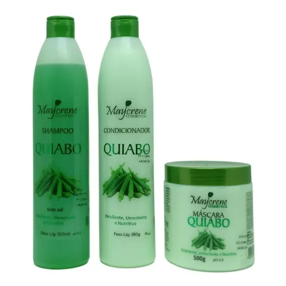 Kit Baba De Quiabo Naturiun ( Shamp + Cond + Másc ) Foto 1