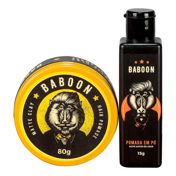 Kit Baboon Pomada Matte Clay + Pomada Em P贸 Foto 1