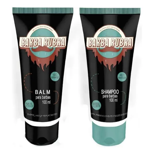 Kit Balm + Shampoo Para Barba Bigode 100ml Barba Rubra Foto 1