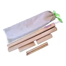Kit Bambuterapia Com 6 Bambus Totalmente Lixado Cor Nude Foto mini 2
