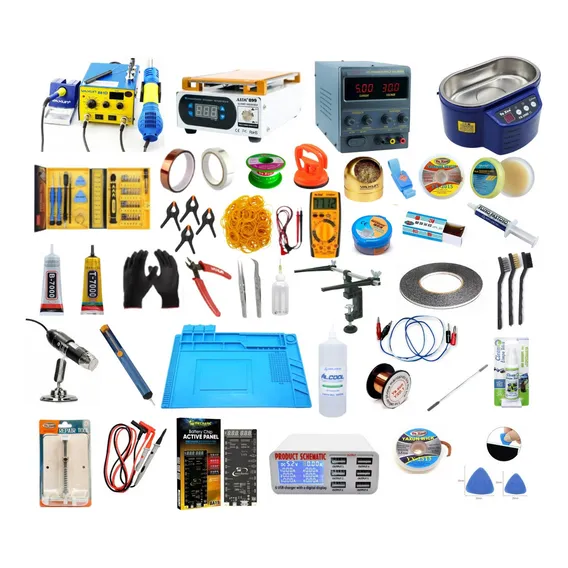 Kit Bancada Profissional Manutenção Celular +40 Itens Foto 1